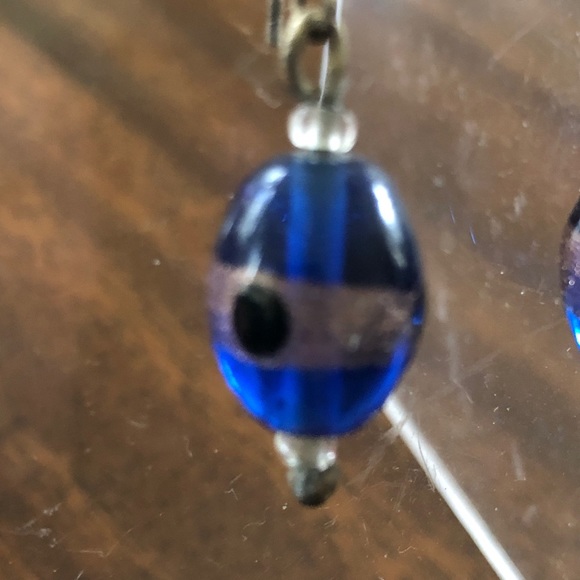 Vintage Czechoslovakian blown glass earrings - Picture 8 of 12